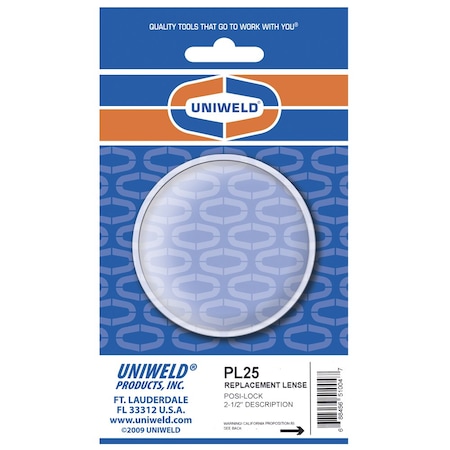 Uniweld 2 in  FLAT PLASTIC REPLACEMENT GAUGE LENS 05-2-52-4